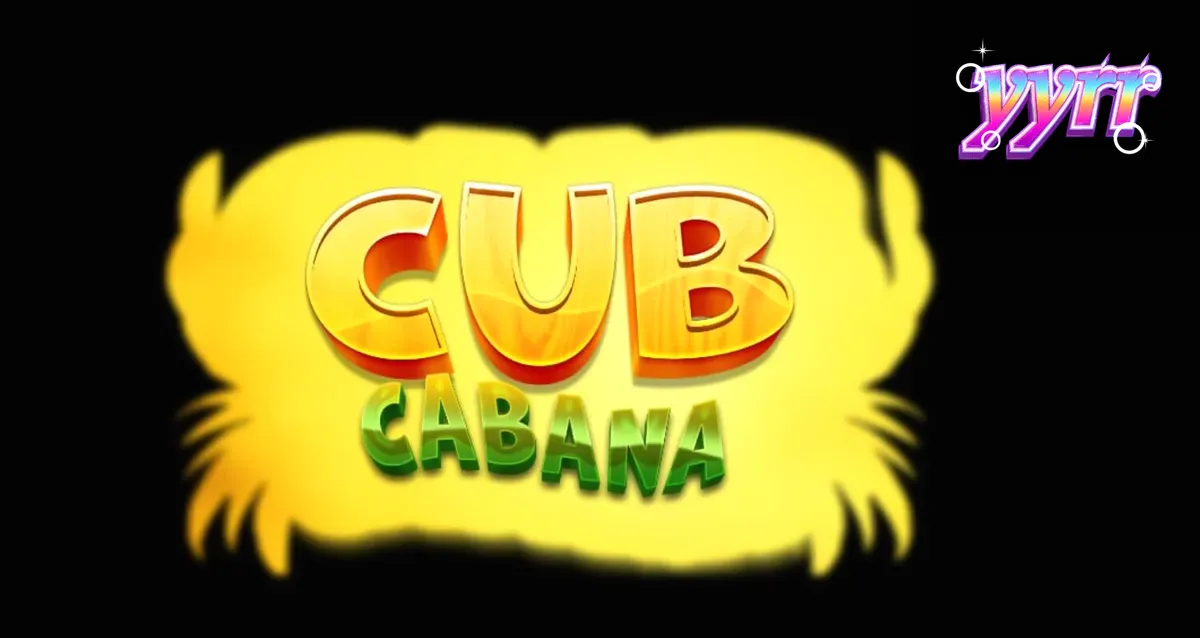 Tampilan visual slot Cub Cabana dengan latar belakang pantai tropis dan simbol musik